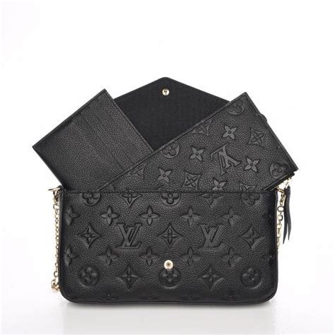 lv pochette felicie in monogram in noire
